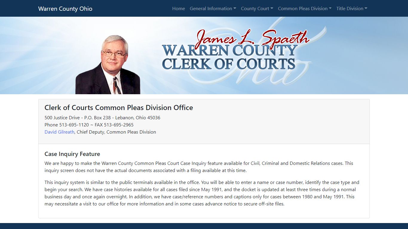 Clerk of Courts - Warren County, Ohio